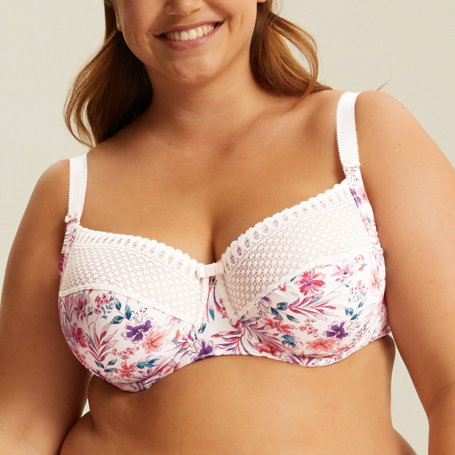 Soutien-gorge Emboîtant Avec Armatures Ivoire Imprimé MARBELLA 5 Soutien-gorge Emboîtant Avec Armatures Ivoire Imprimé MARBELLA – Image 3