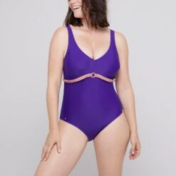 Maillot Une Pièce Sans Armatures Violet MADDELANA -Bestform Lingerie BS74416 082 WEB 11